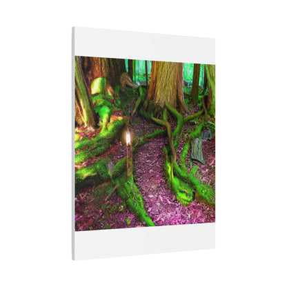 Enchanted Forest Moss Path Canvas Print — Matte Stretched Wall Art