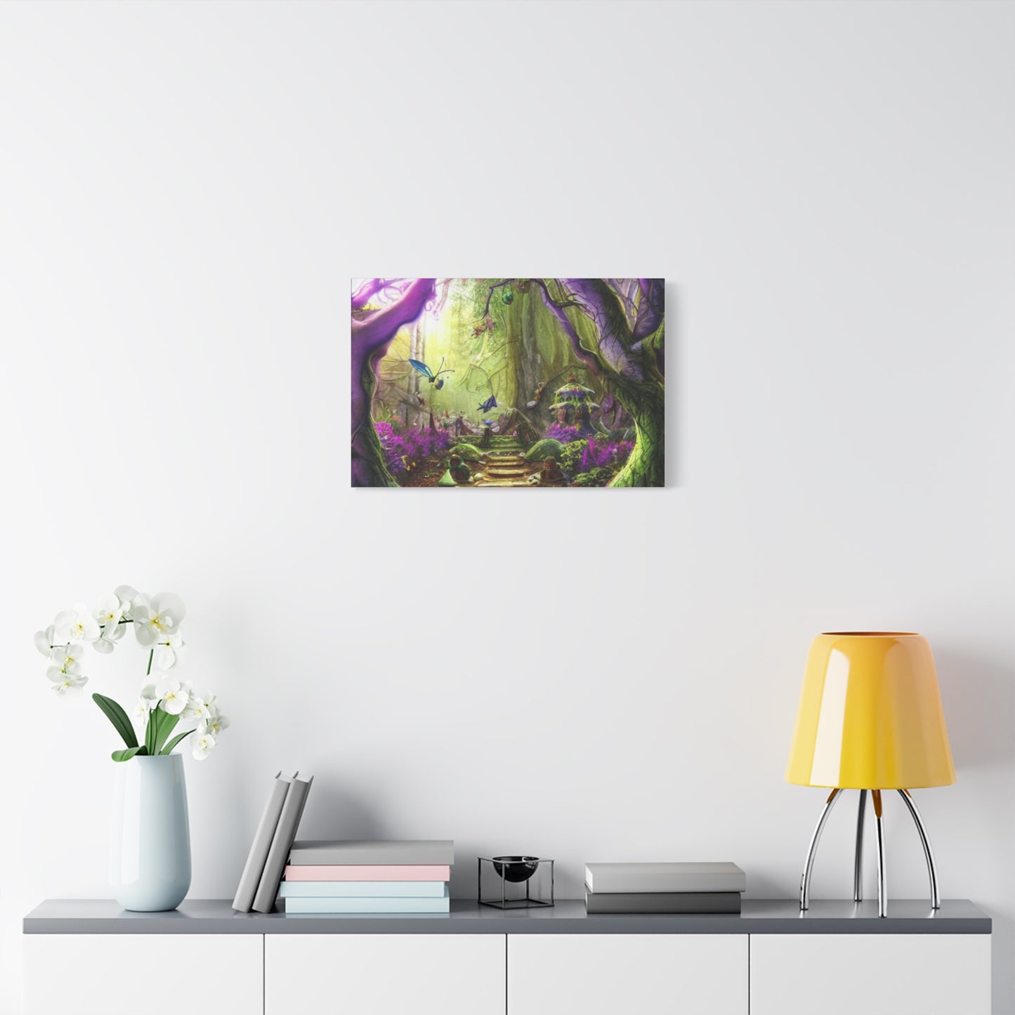 Enchanted Fairy Forest Canvas Wall Art — Magical Woodland Pathway