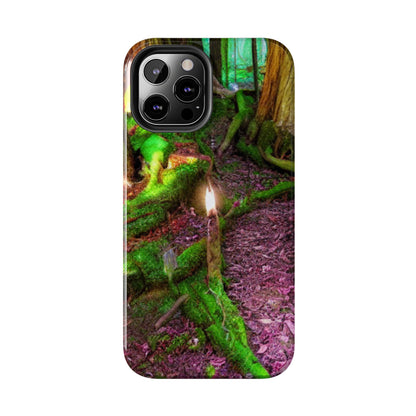 Forest Moss Candle Phone Case — Enchanted Woodland Tough Phone Case