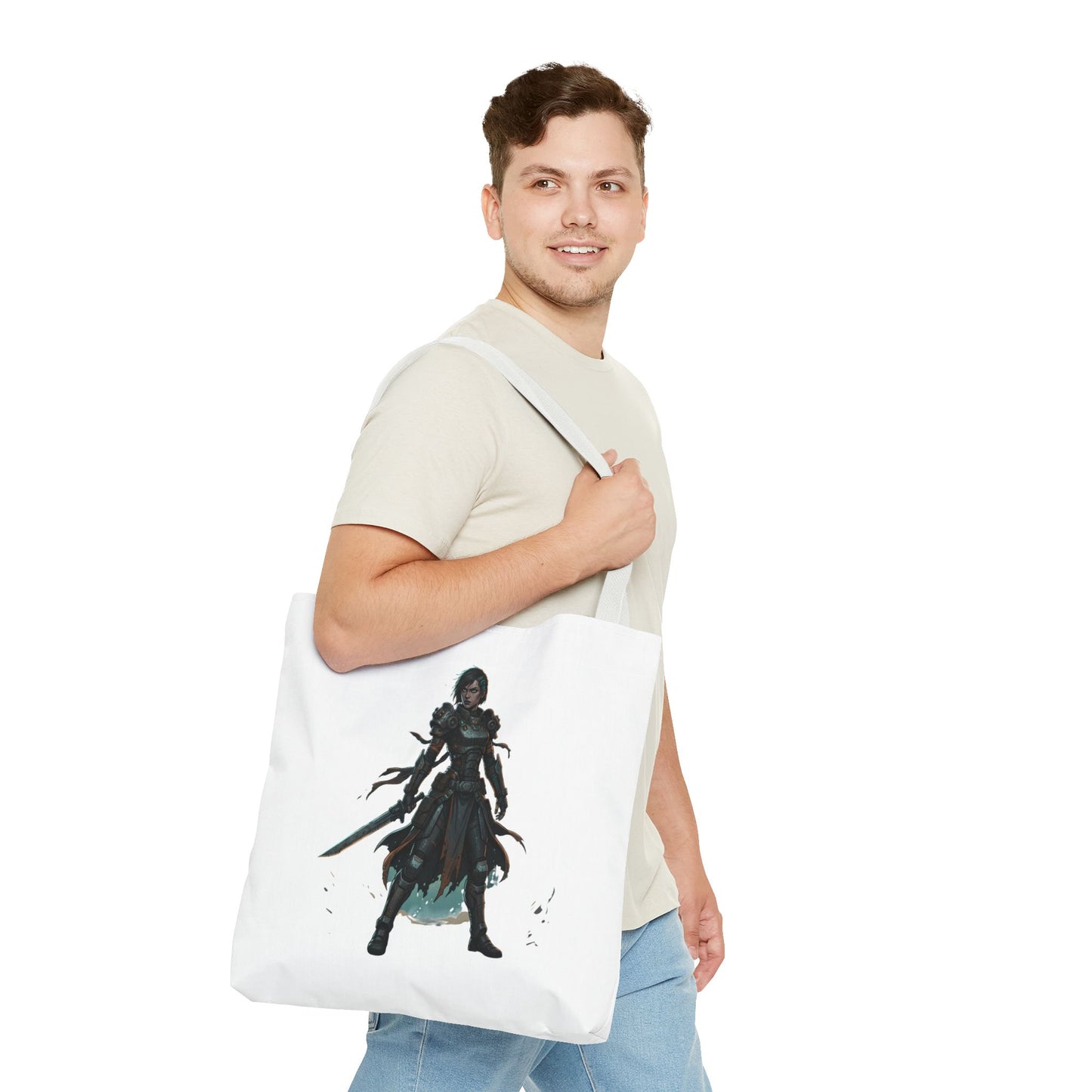 Rogue Warrior Tote Bag – Dark Fantasy Assassin Illustration