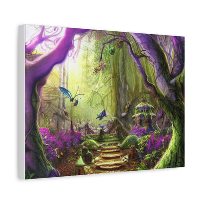 Enchanted Fairy Forest Canvas Wall Art — Magical Woodland Pathway