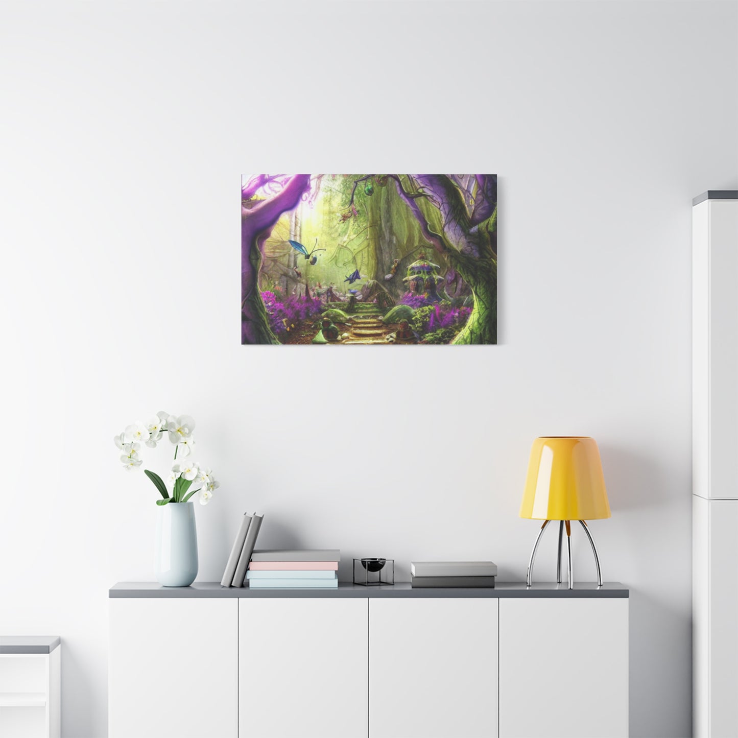Enchanted Fairy Forest Canvas Wall Art — Magical Woodland Pathway