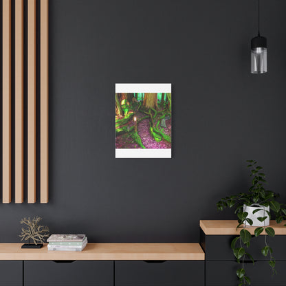 Enchanted Forest Moss Path Canvas Print — Matte Stretched Wall Art