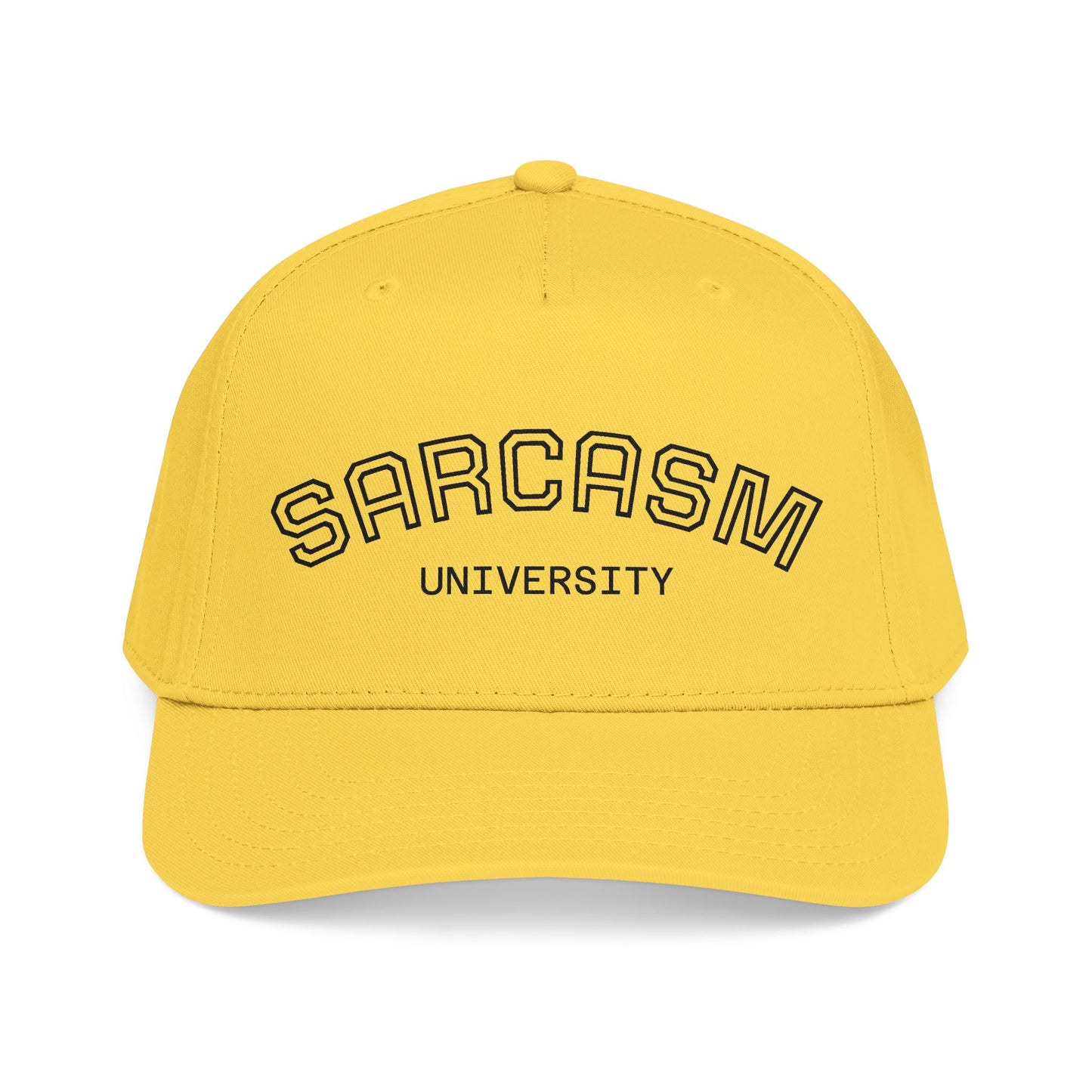 Sarcasm University Baseball Cap — Funny Embroidered Mid-Profile Hat