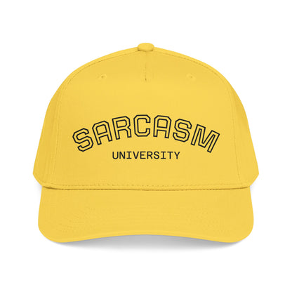Sarcasm University Baseball Cap — Funny Embroidered Mid-Profile Hat