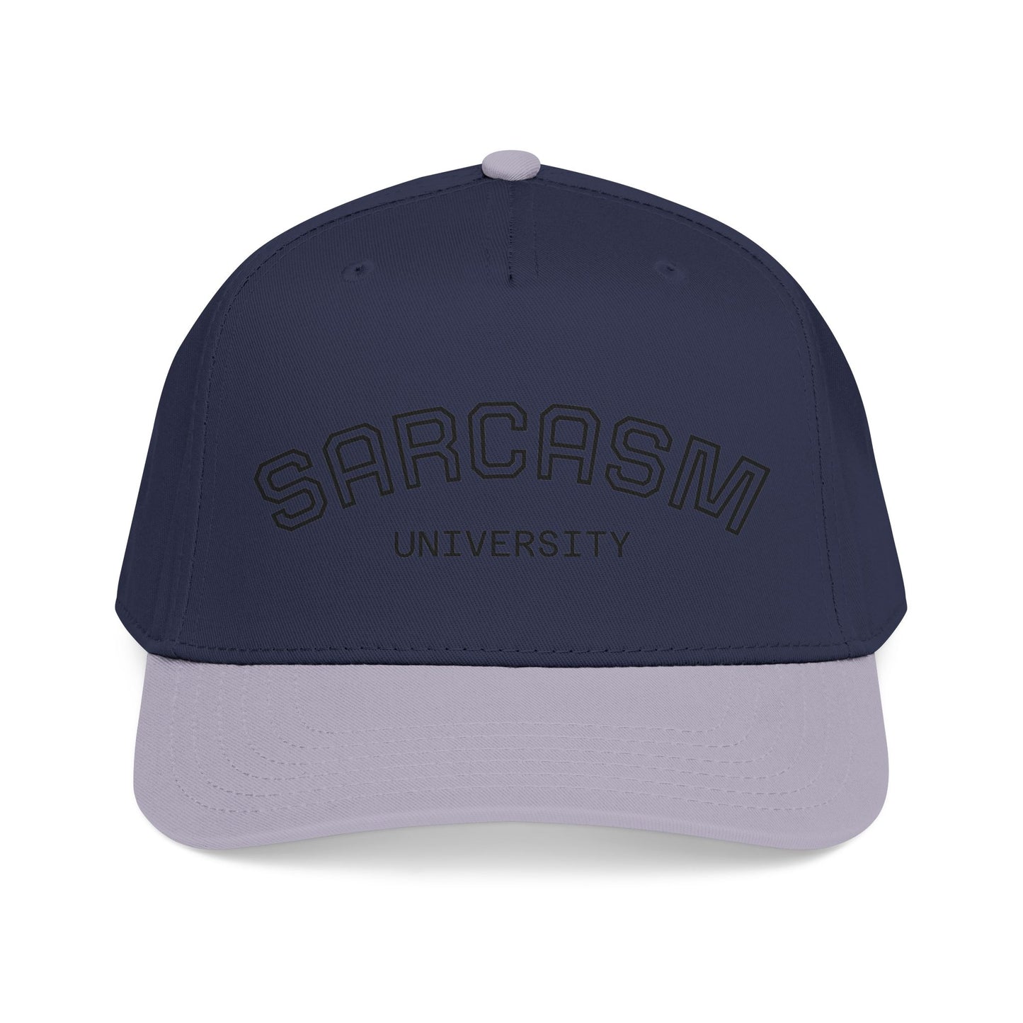 Sarcasm University Baseball Cap — Funny Embroidered Mid-Profile Hat
