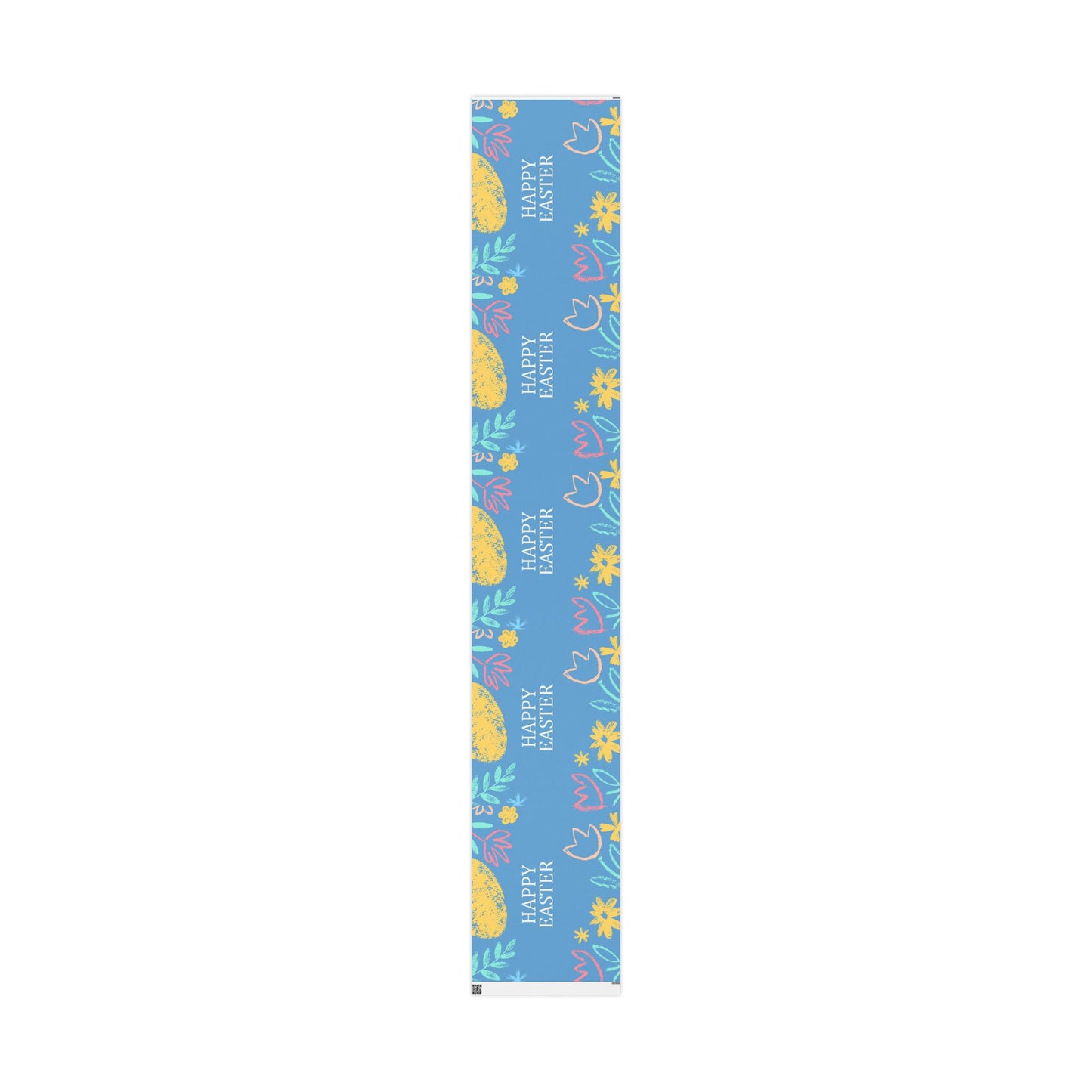 Easter Eggs & Chicks Wrapping Paper Roll — Cute Blue Holiday Gift Wrap
