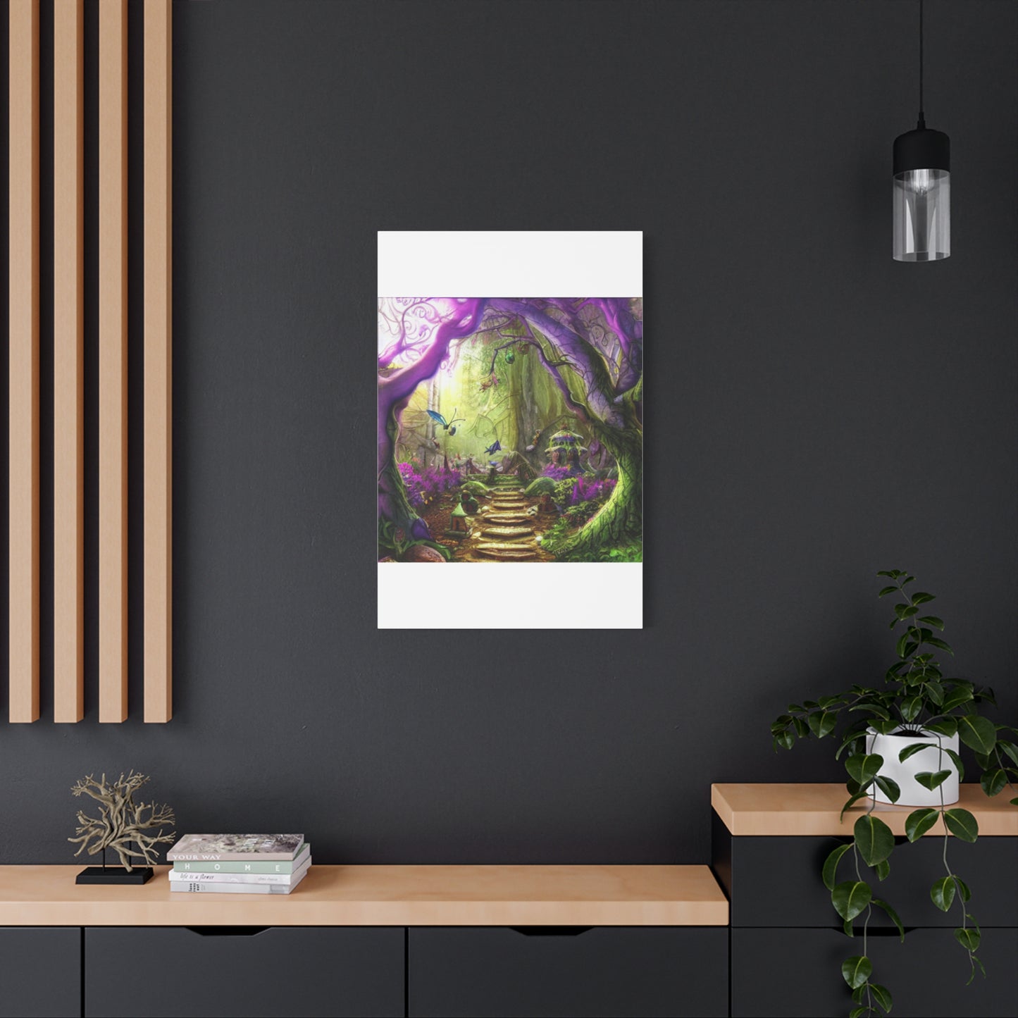 Enchanted Fairy Forest Canvas Wall Art — Magical Woodland Pathway