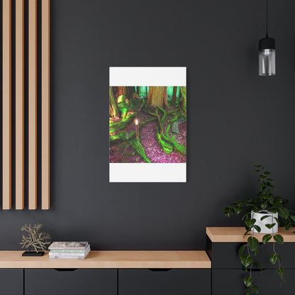 Enchanted Forest Moss Path Canvas Print — Matte Stretched Wall Art