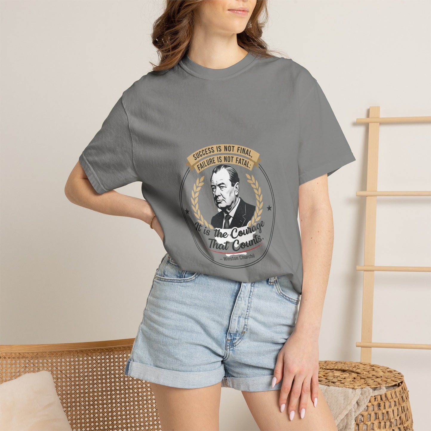 Courage Quote T-Shirt — "It Is the Courage That Counts" Motivational Tee
