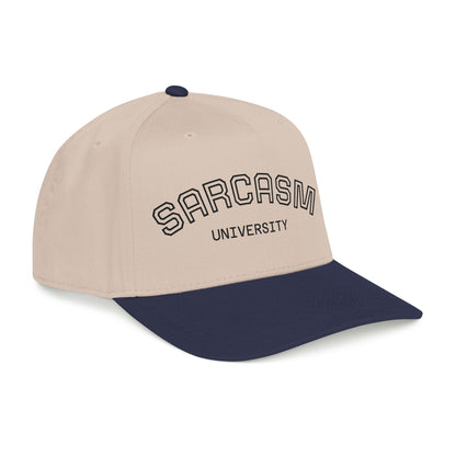 Sarcasm University Baseball Cap — Funny Embroidered Mid-Profile Hat