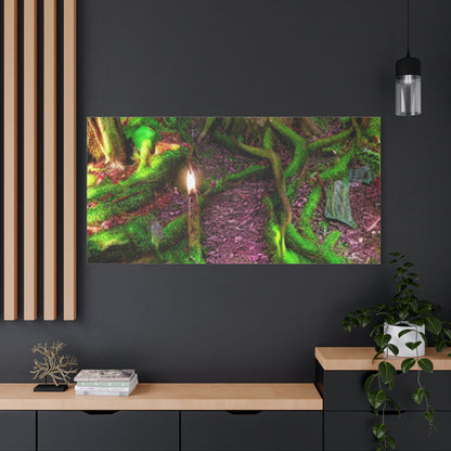 Enchanted Forest Moss Path Canvas Print — Matte Stretched Wall Art
