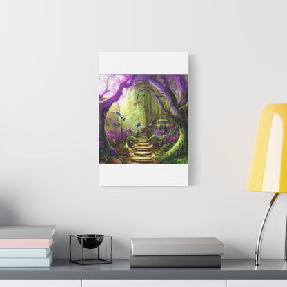Enchanted Fairy Forest Canvas Wall Art — Magical Woodland Pathway