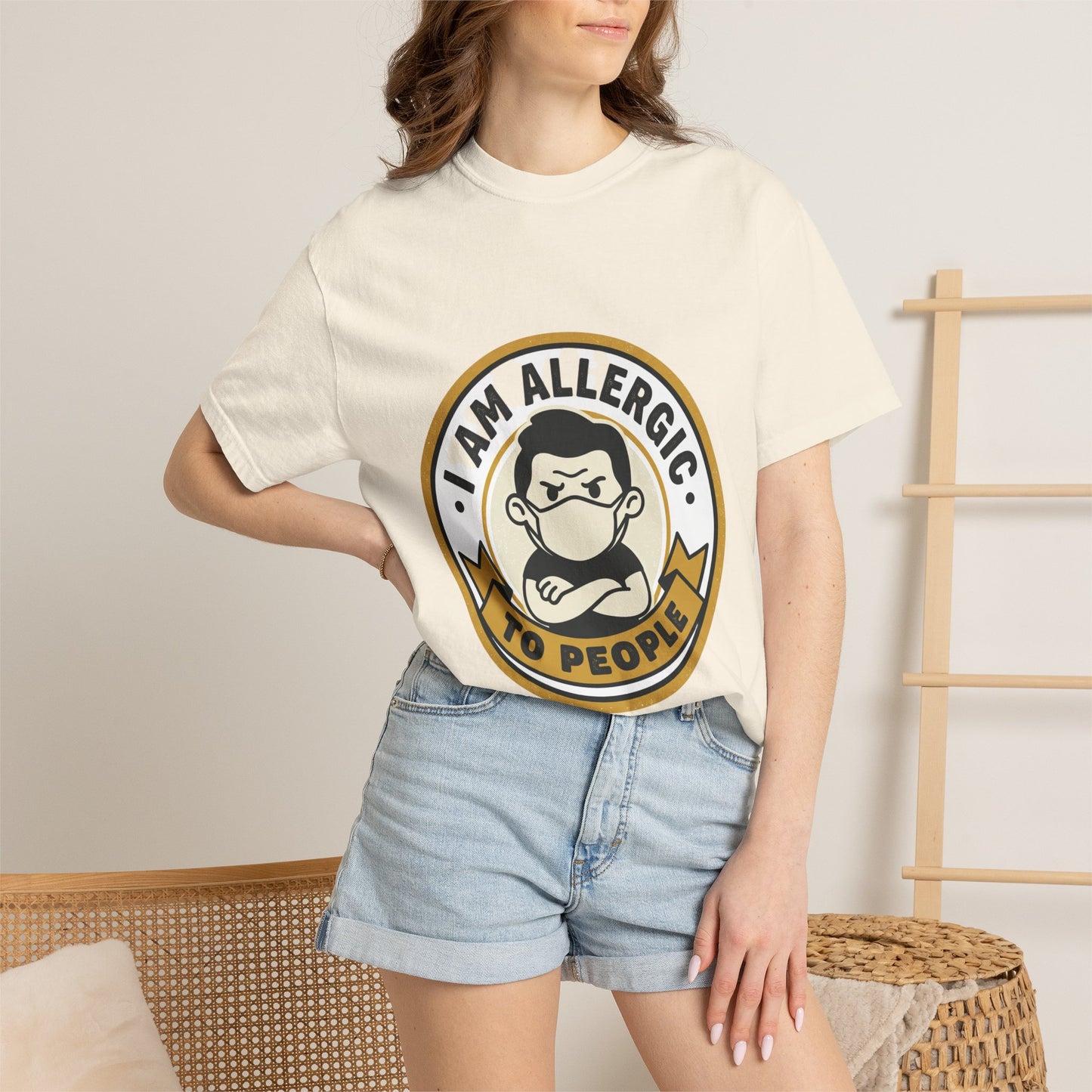 I Am Allergic To People T-Shirt — Funny Anti-Social Graphic Tee