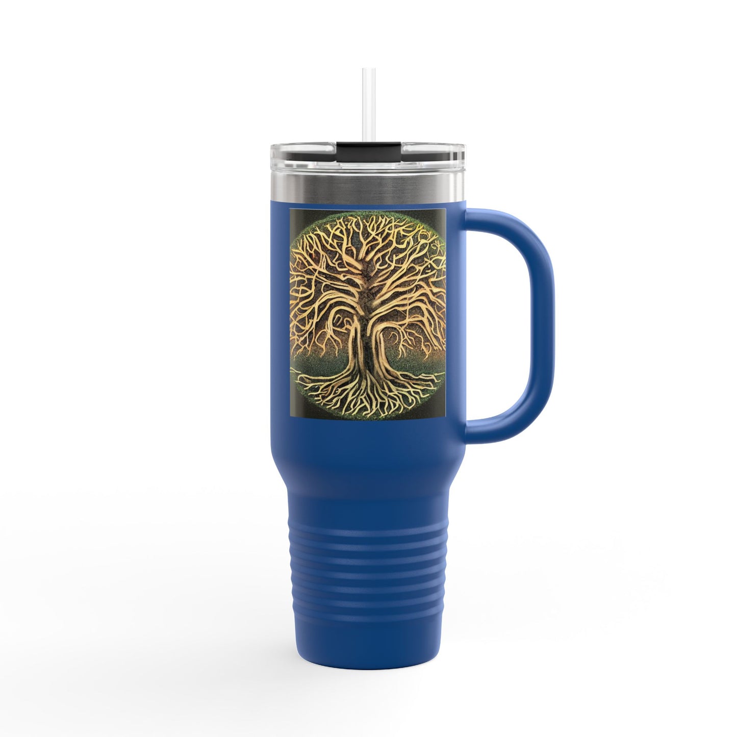 40oz Insulated Travel Mug — Golden Tree of Life Design