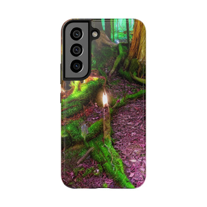 Forest Moss Candle Phone Case — Enchanted Woodland Tough Phone Case