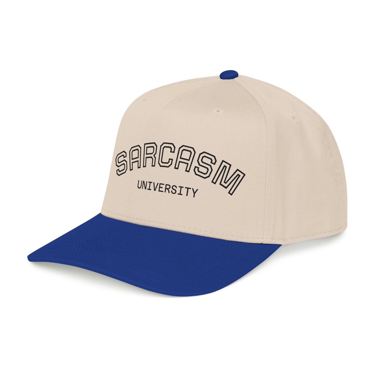 Sarcasm University Baseball Cap — Funny Embroidered Mid-Profile Hat