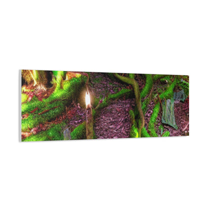 Enchanted Forest Moss Path Canvas Print — Matte Stretched Wall Art