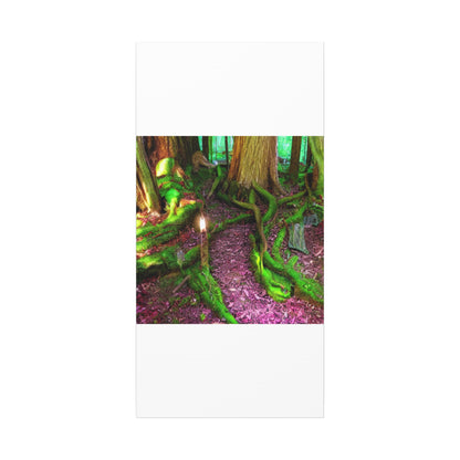 Enchanted Forest Moss Path Canvas Print — Matte Stretched Wall Art