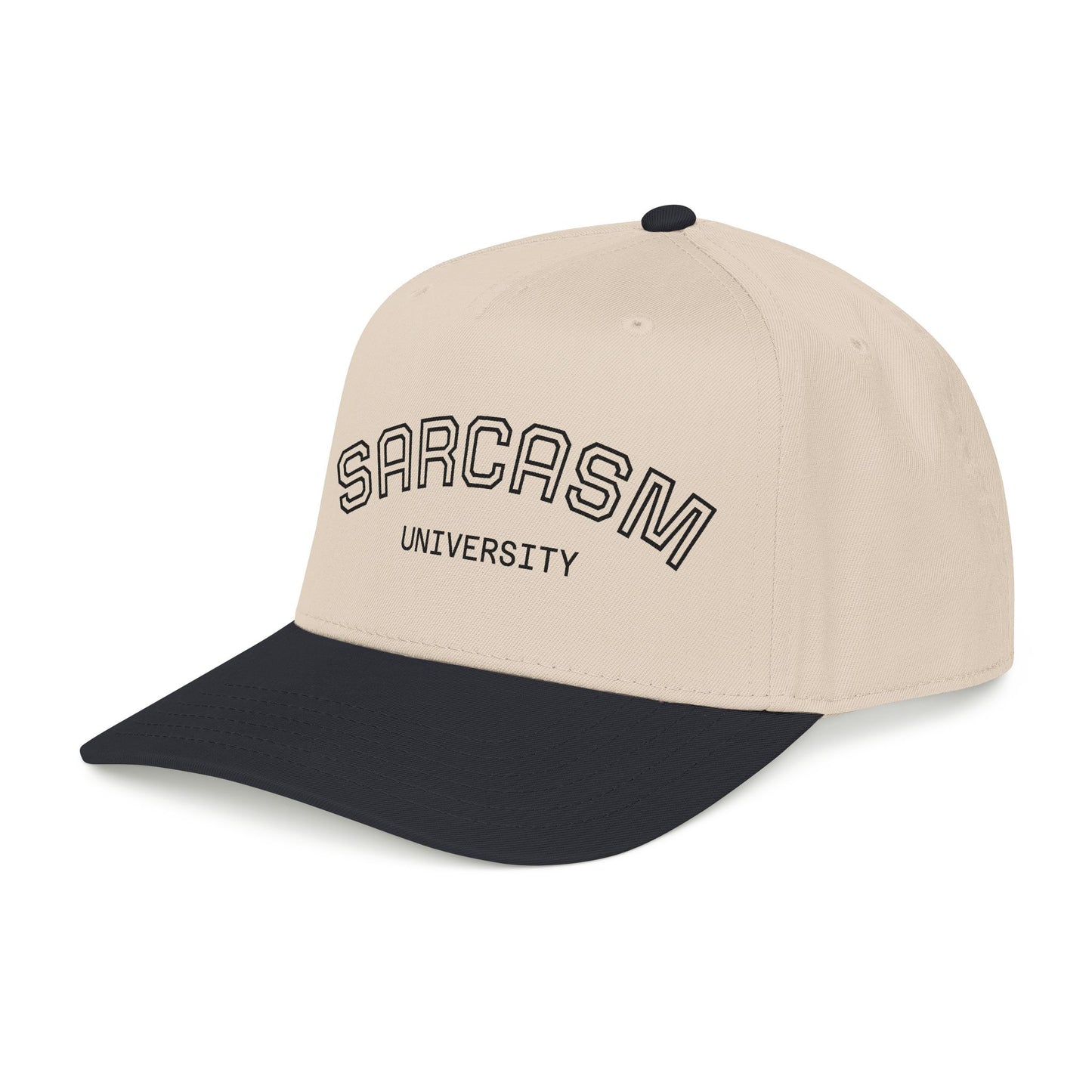 Sarcasm University Baseball Cap — Funny Embroidered Mid-Profile Hat