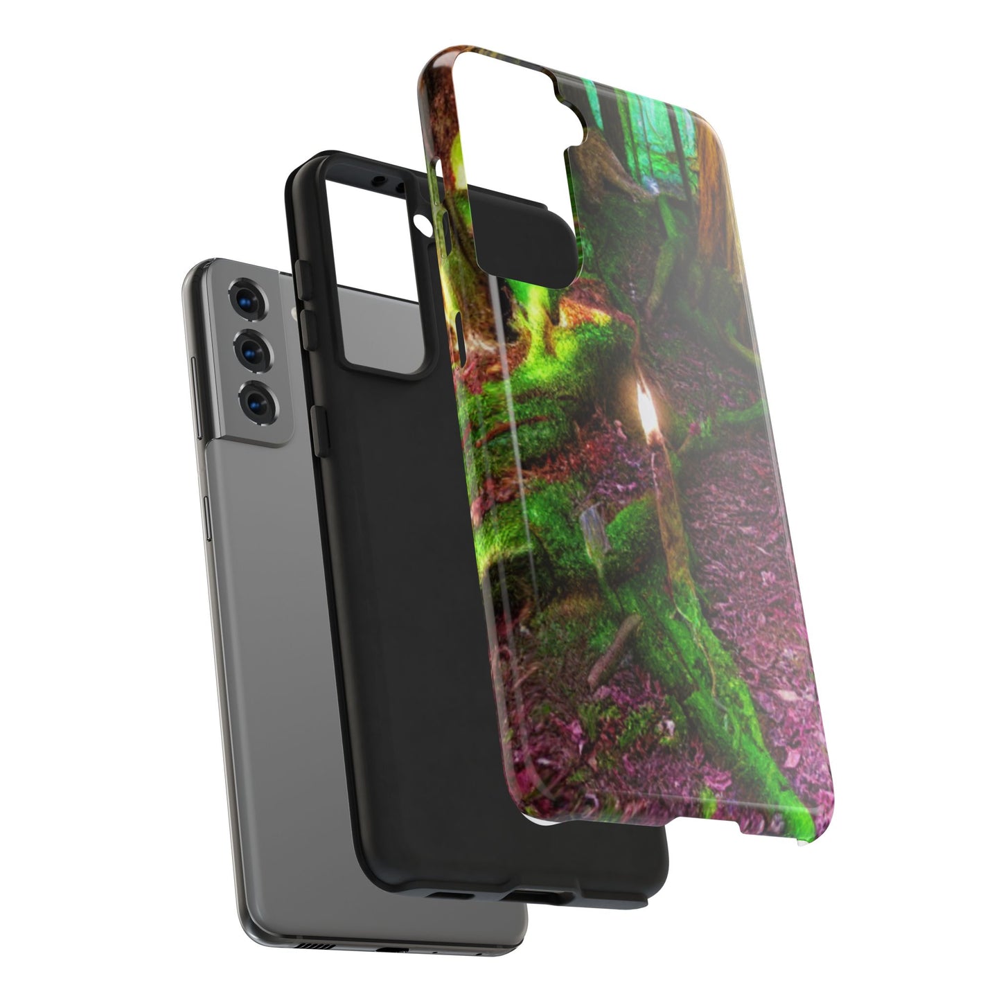 Forest Moss Candle Phone Case — Enchanted Woodland Tough Phone Case