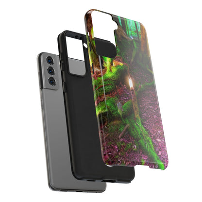 Forest Moss Candle Phone Case — Enchanted Woodland Tough Phone Case