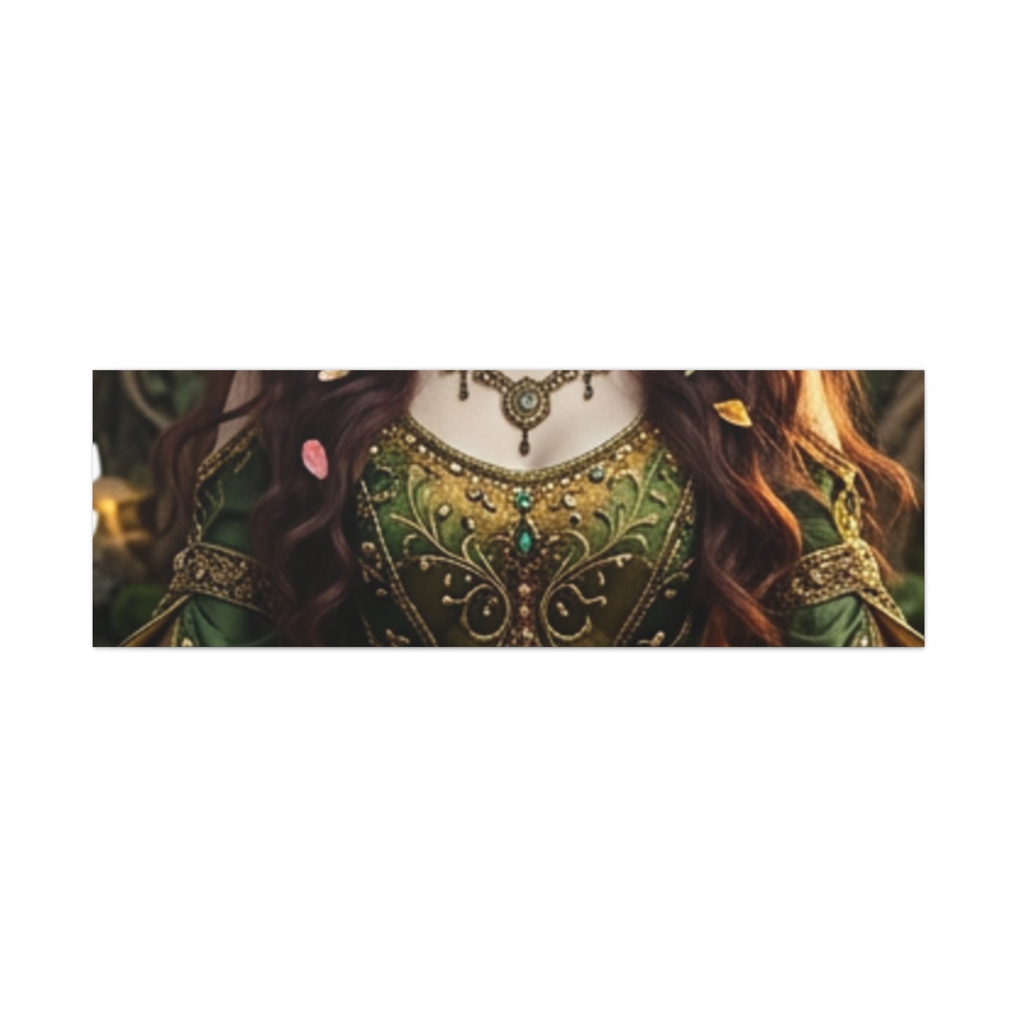 Forest Goddess Canvas Print – Ethereal Redhead Portrait Matte Stretched Wall Art