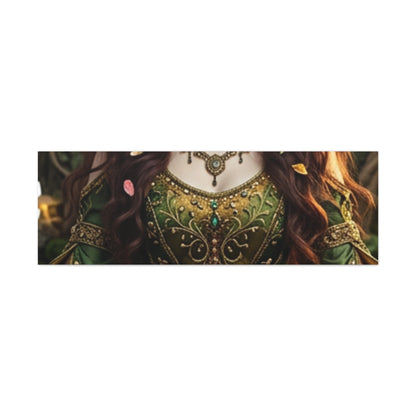 Forest Goddess Canvas Print – Ethereal Redhead Portrait Matte Stretched Wall Art