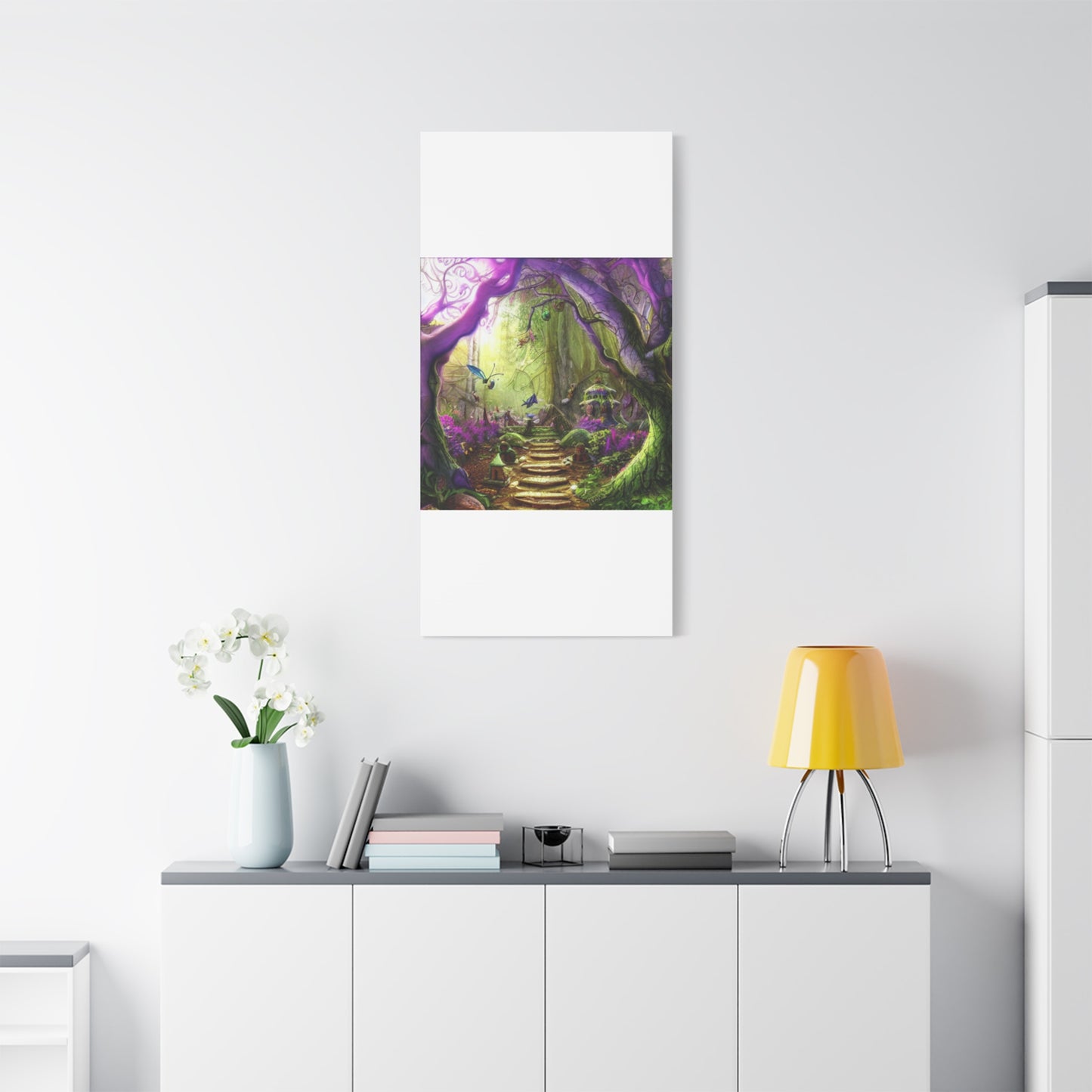 Enchanted Fairy Forest Canvas Wall Art — Magical Woodland Pathway