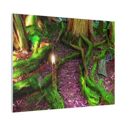 Enchanted Forest Moss Path Canvas Print — Matte Stretched Wall Art