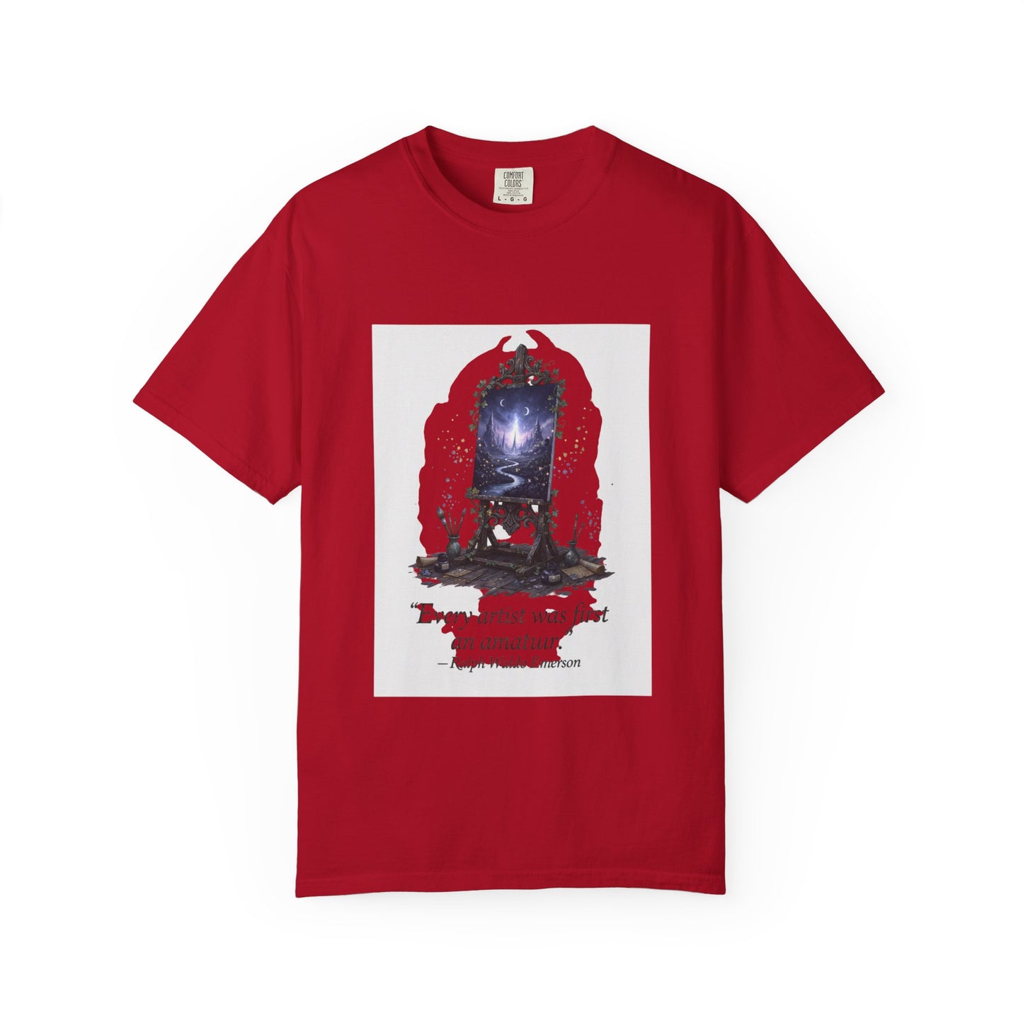 Artistic Mirror T-Shirt — "Every artist was first an amateur" Quote Graphic