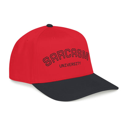 Sarcasm University Baseball Cap — Funny Embroidered Mid-Profile Hat