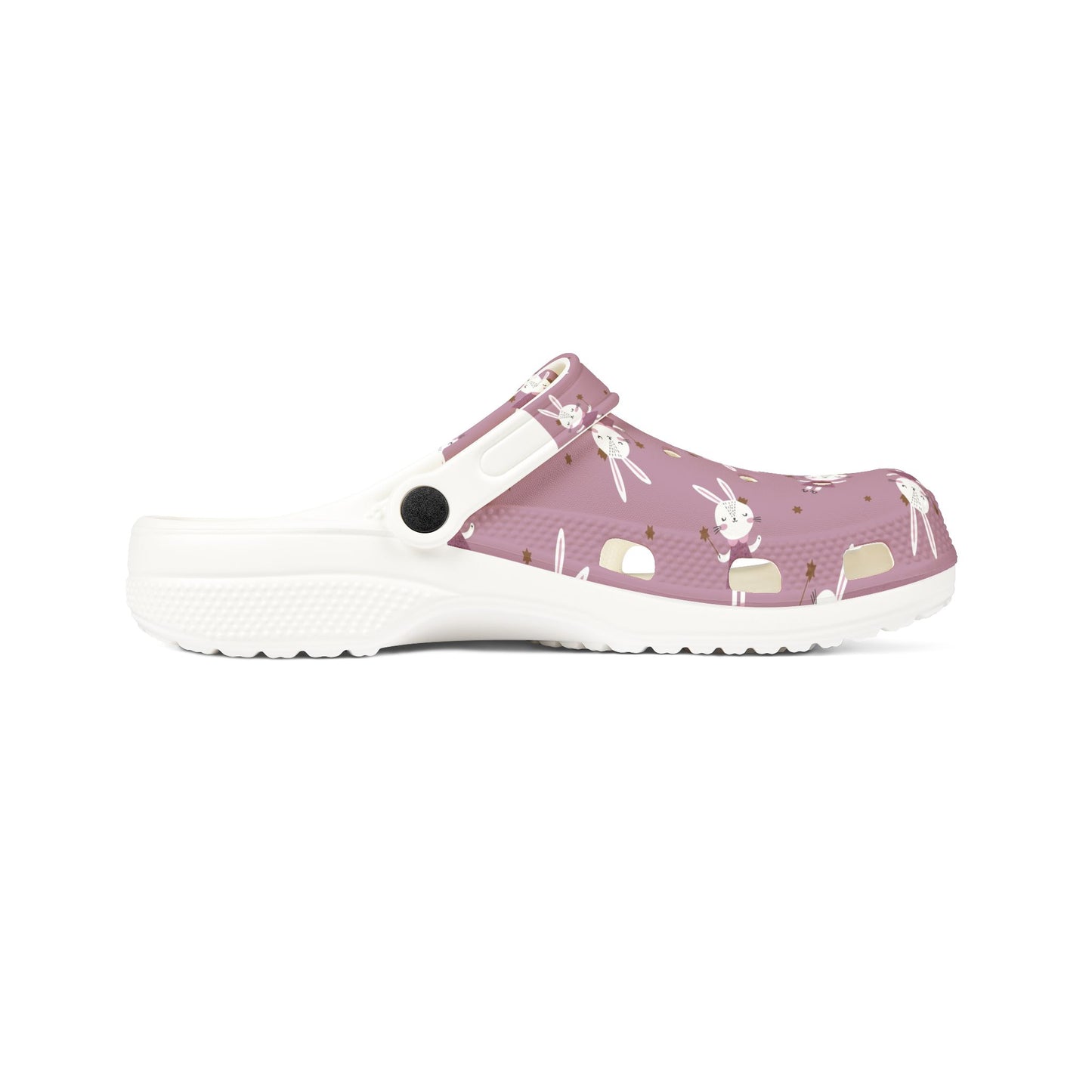 EVA Clogs — Floral Bunny Print Foam Slip-Ons