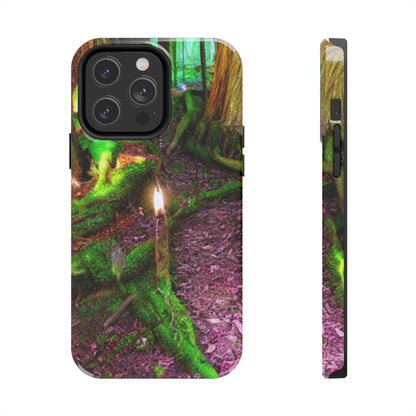 Forest Moss Candle Phone Case — Enchanted Woodland Tough Phone Case
