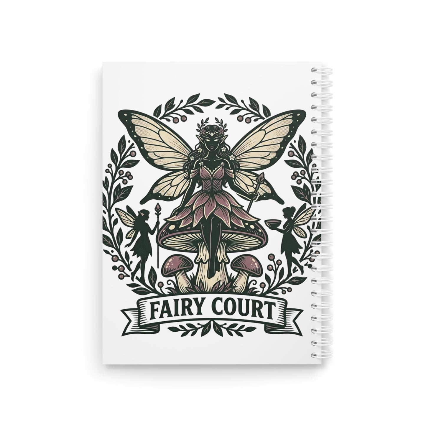 Fantasy Fairy Court Spiral Notebook — Enchanted Castle Ball Journal