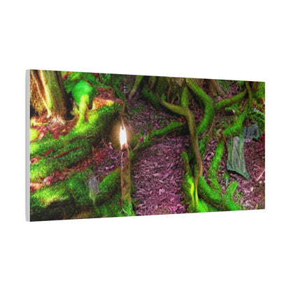 Enchanted Forest Moss Path Canvas Print — Matte Stretched Wall Art