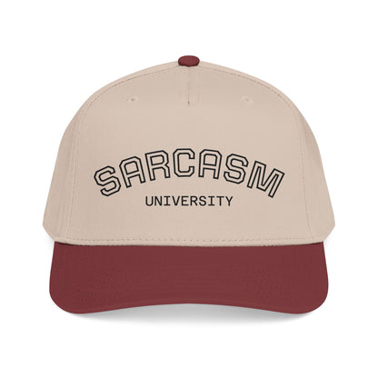 Sarcasm University Baseball Cap — Funny Embroidered Mid-Profile Hat