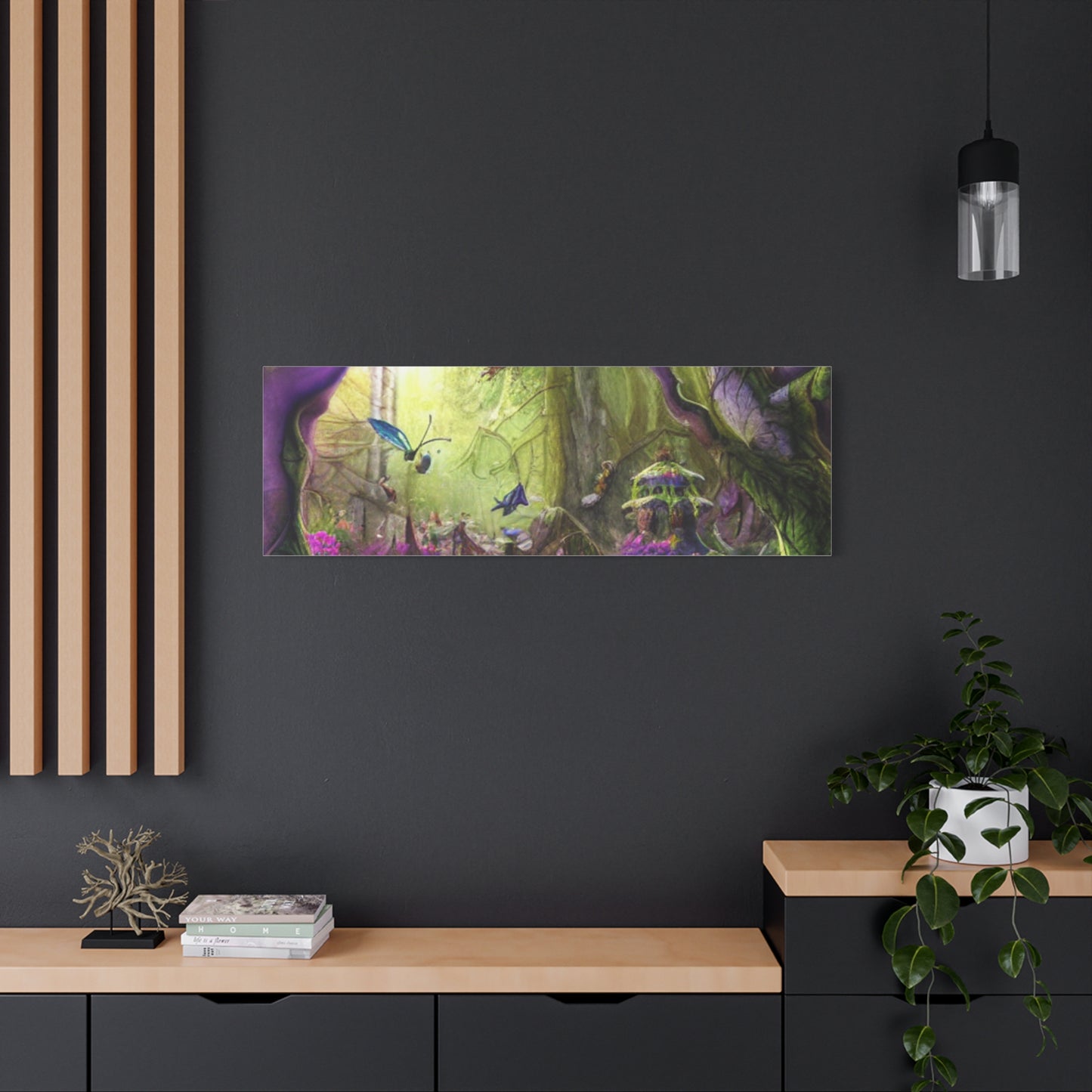 Enchanted Fairy Forest Canvas Wall Art — Magical Woodland Pathway