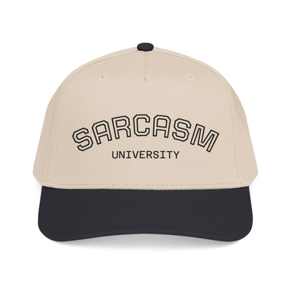 Sarcasm University Baseball Cap — Funny Embroidered Mid-Profile Hat