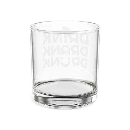 Engraved 'Drink Drank Drunk' Whiskey Glass — 10.5 oz
