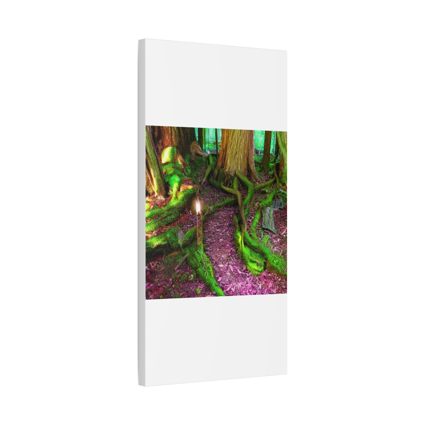 Enchanted Forest Moss Path Canvas Print — Matte Stretched Wall Art