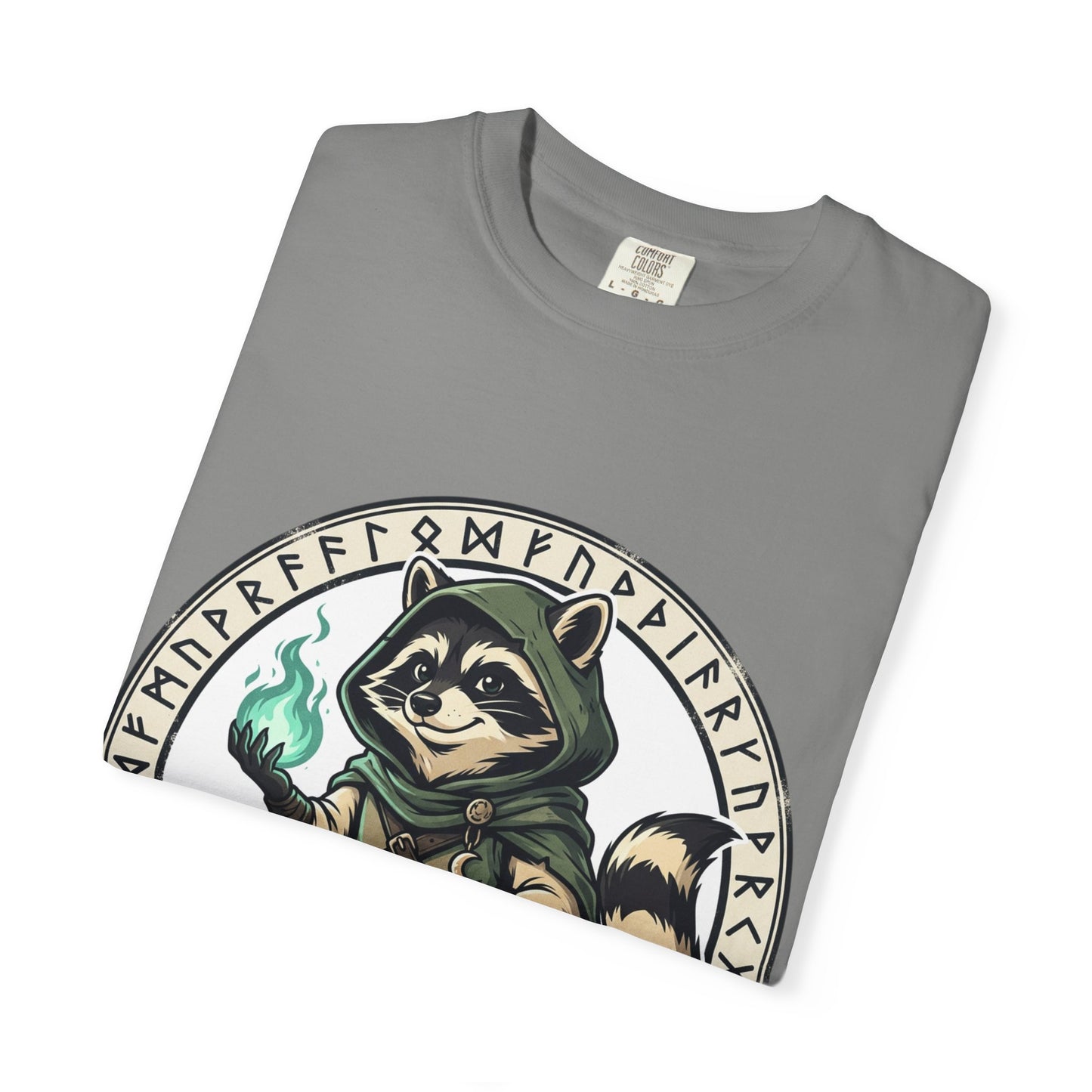 Raccoon Wizard T-Shirt – Cute Fantasy Mage Graphic Tee