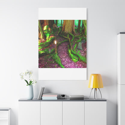 Enchanted Forest Moss Path Canvas Print — Matte Stretched Wall Art