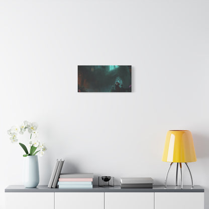 Gothic Romance Matte Canvas Wall Art — Enchanted Ruins with Lovers