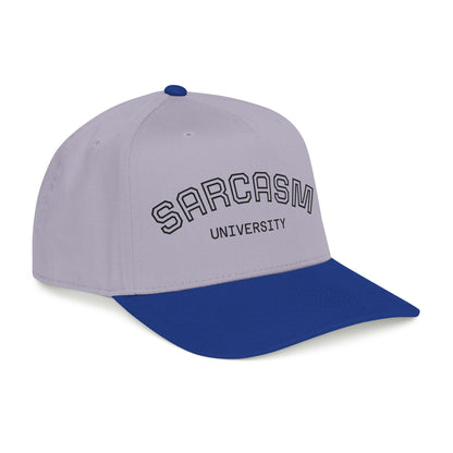 Sarcasm University Baseball Cap — Funny Embroidered Mid-Profile Hat