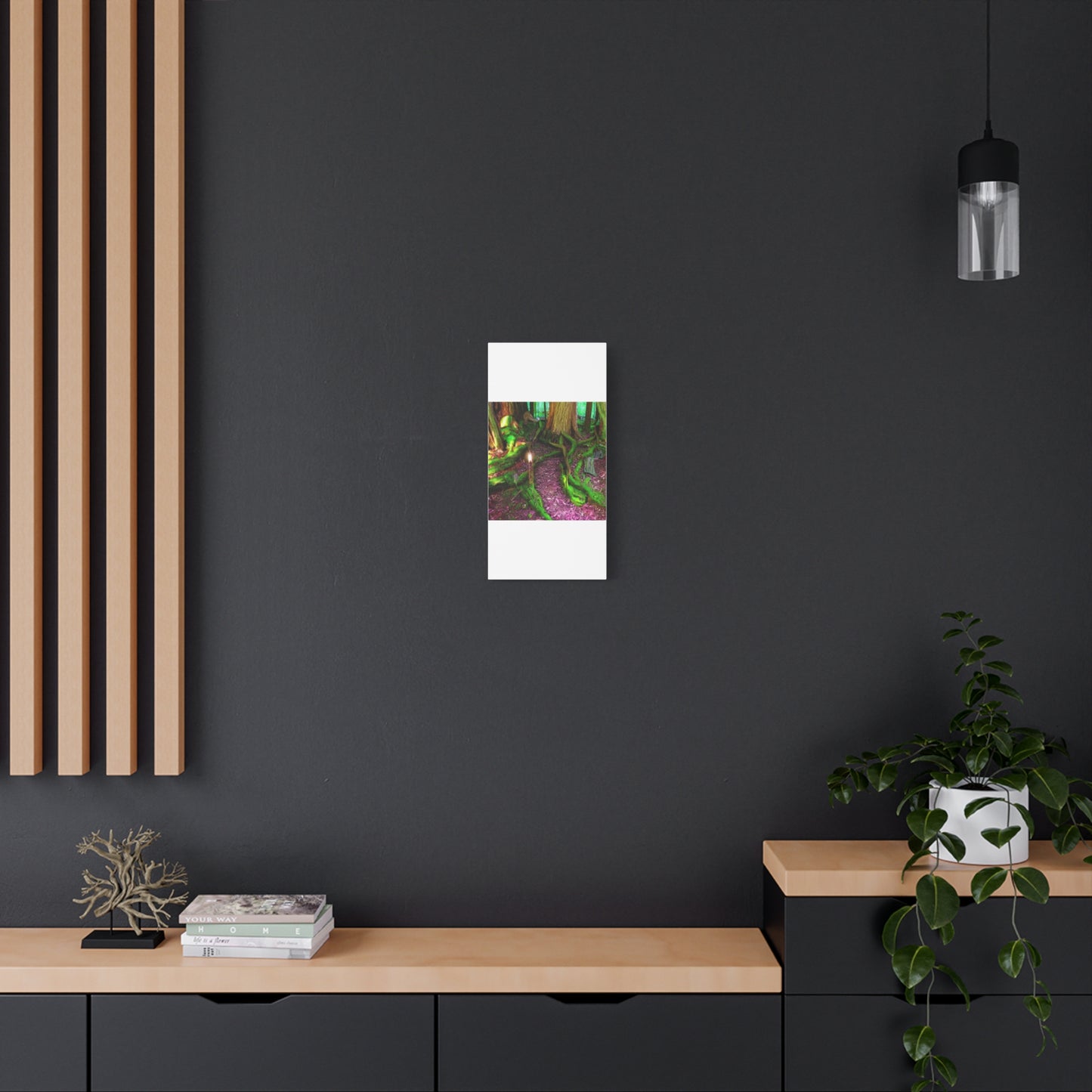 Enchanted Forest Moss Path Canvas Print — Matte Stretched Wall Art
