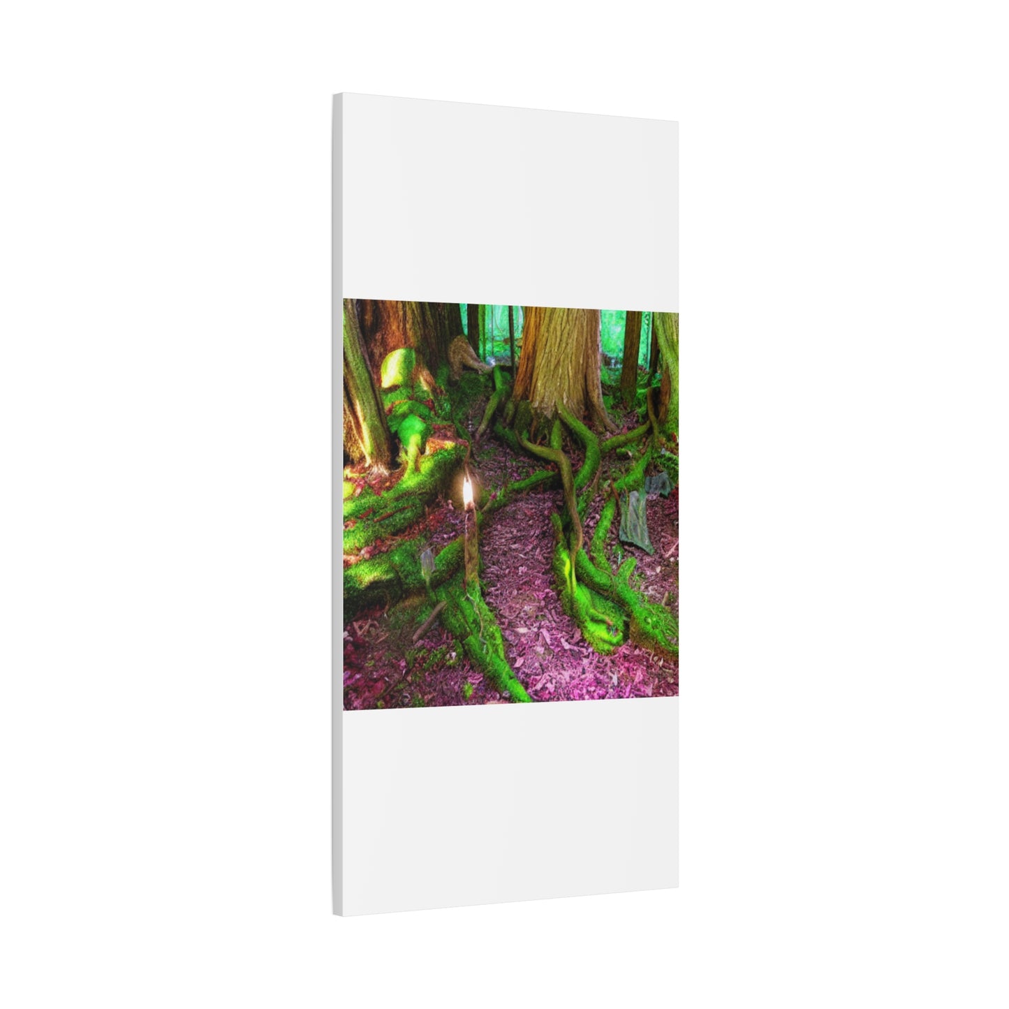 Enchanted Forest Moss Path Canvas Print — Matte Stretched Wall Art