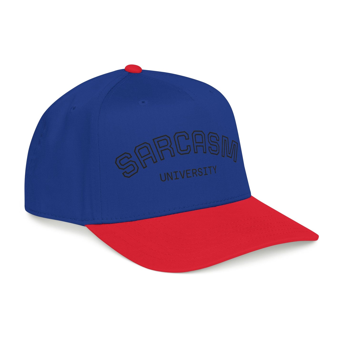 Sarcasm University Baseball Cap — Funny Embroidered Mid-Profile Hat