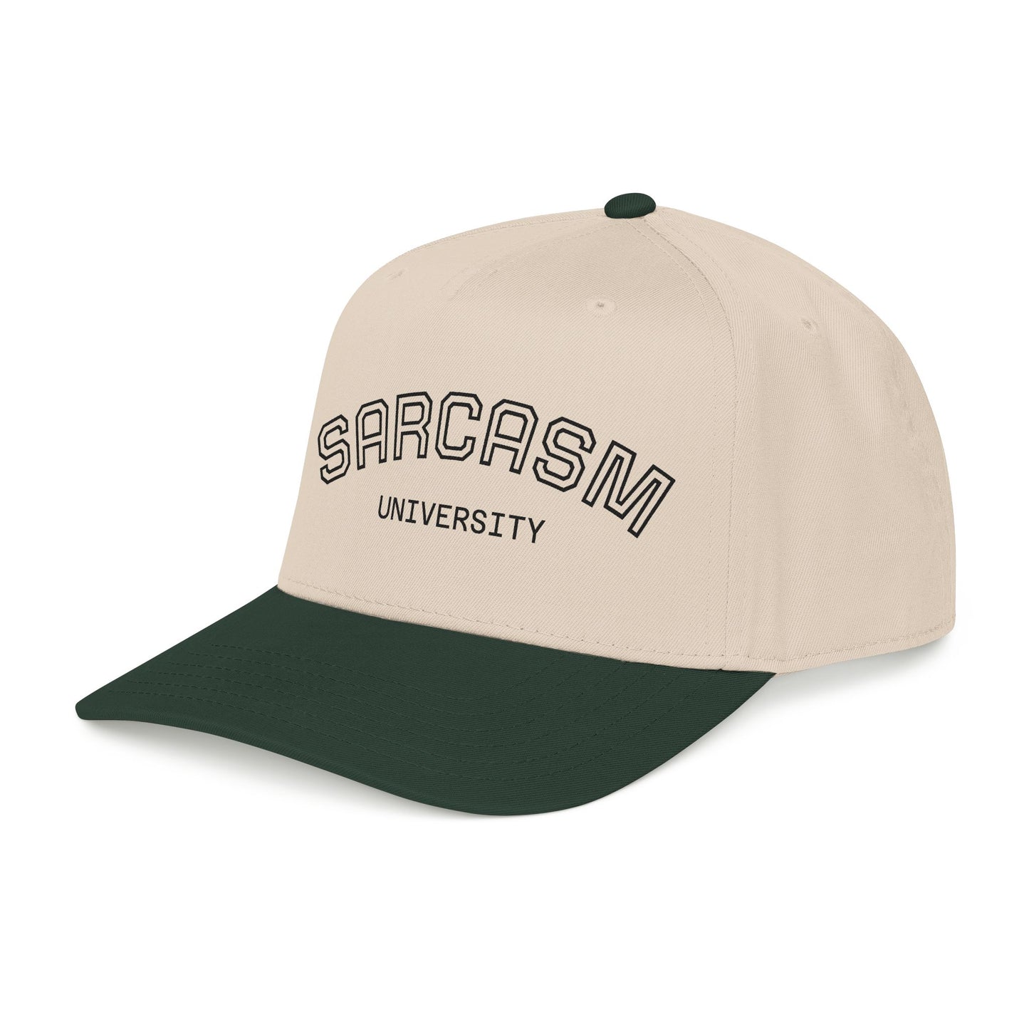Sarcasm University Baseball Cap — Funny Embroidered Mid-Profile Hat