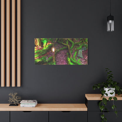 Enchanted Forest Moss Path Canvas Print — Matte Stretched Wall Art